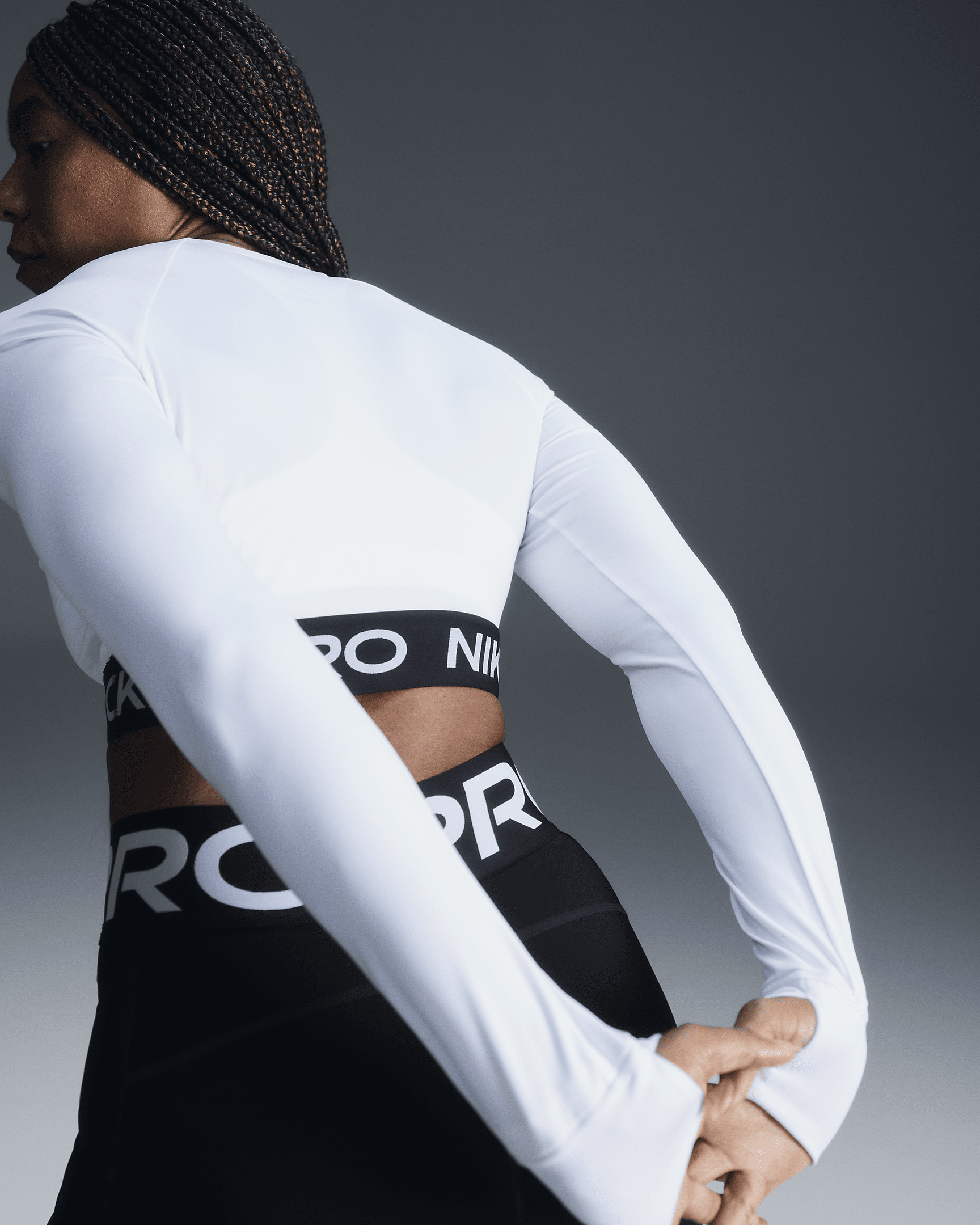 Nike Pro Women's Dri-FIT Cropped Long-Sleeve Top - 3