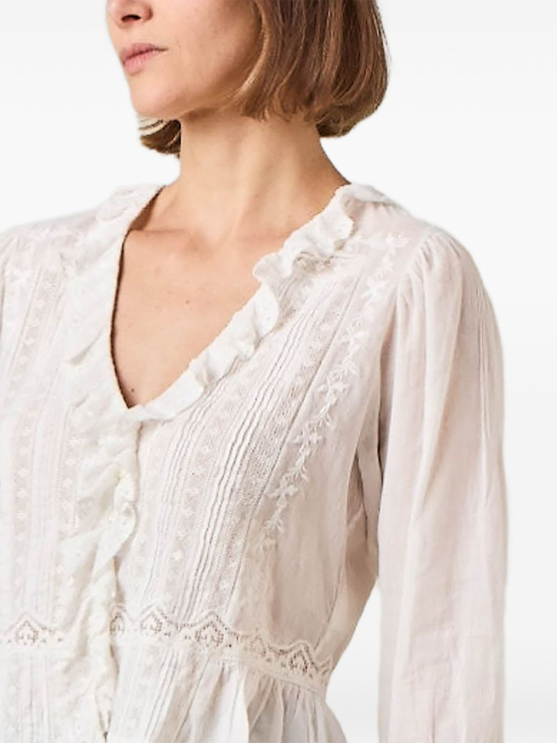 DÔEN Eldoris ruffled lace top outlook