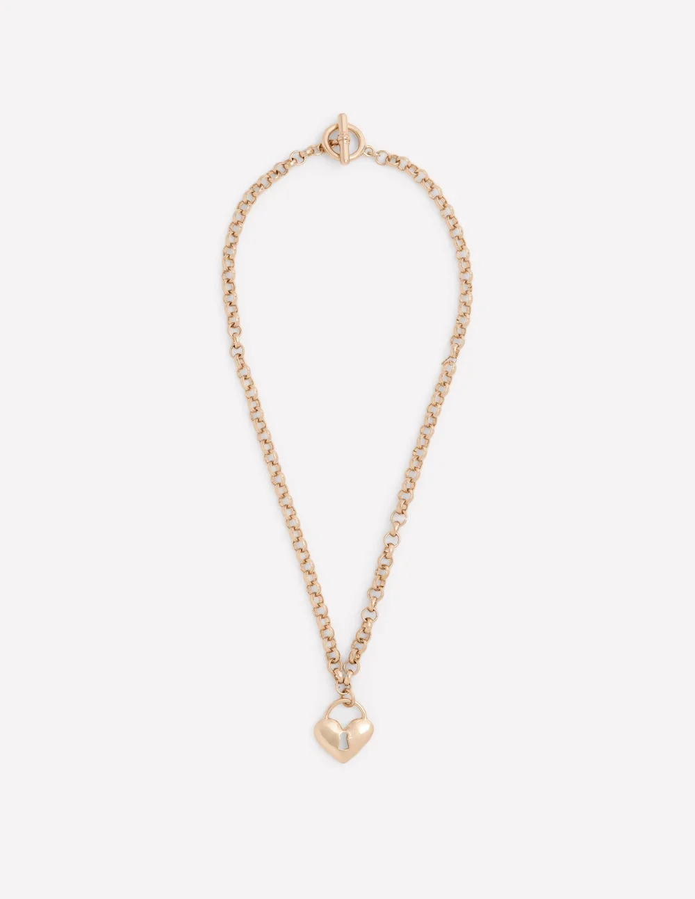 Love Lock Necklace-Gold - 1