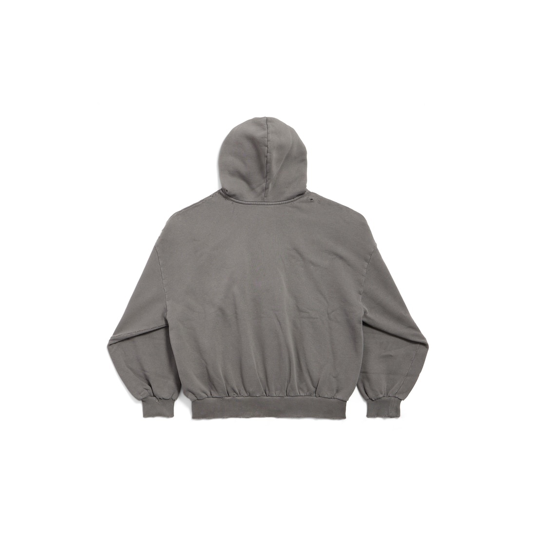 Men's Human Being Shifted Zip-up Hoodie in Smoke Grey - 2