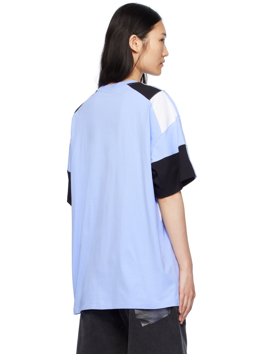 Blue Paneled T-Shirt - 3