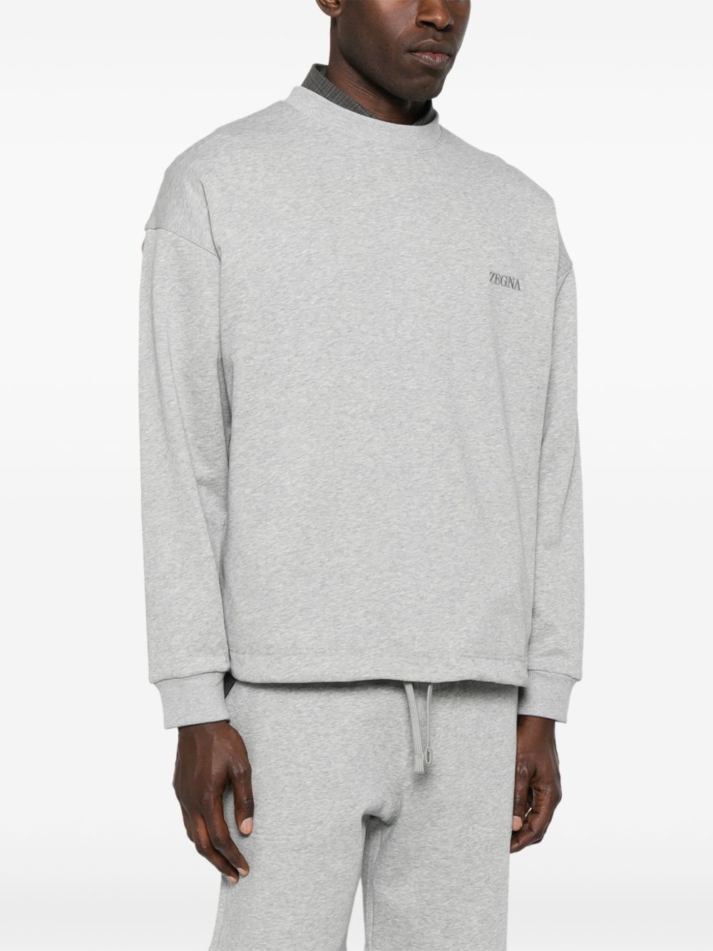 logo-embroidered sweatshirt - 3