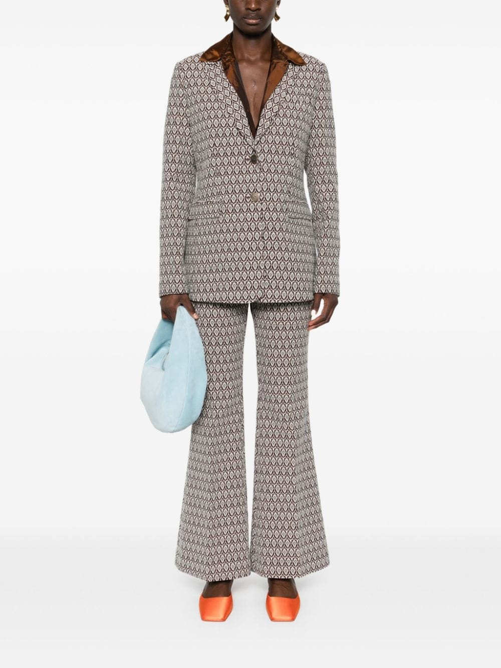jacquard blazer - 2