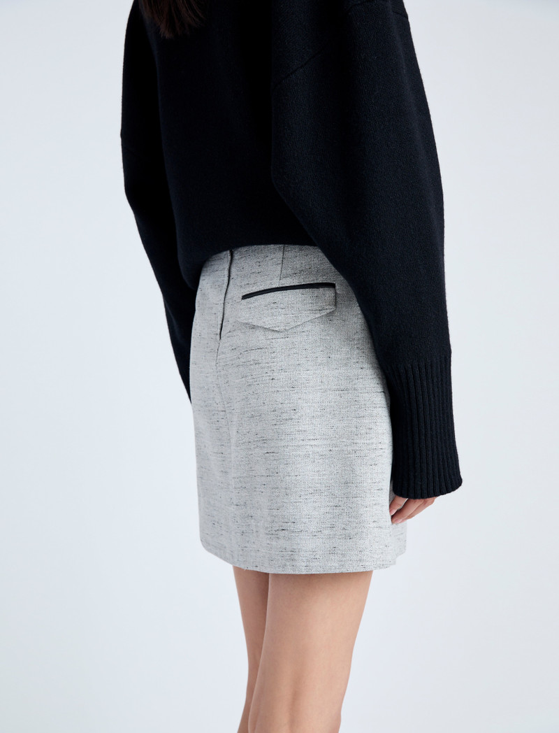 Judith Skirt in Melange Visocose Linen 5