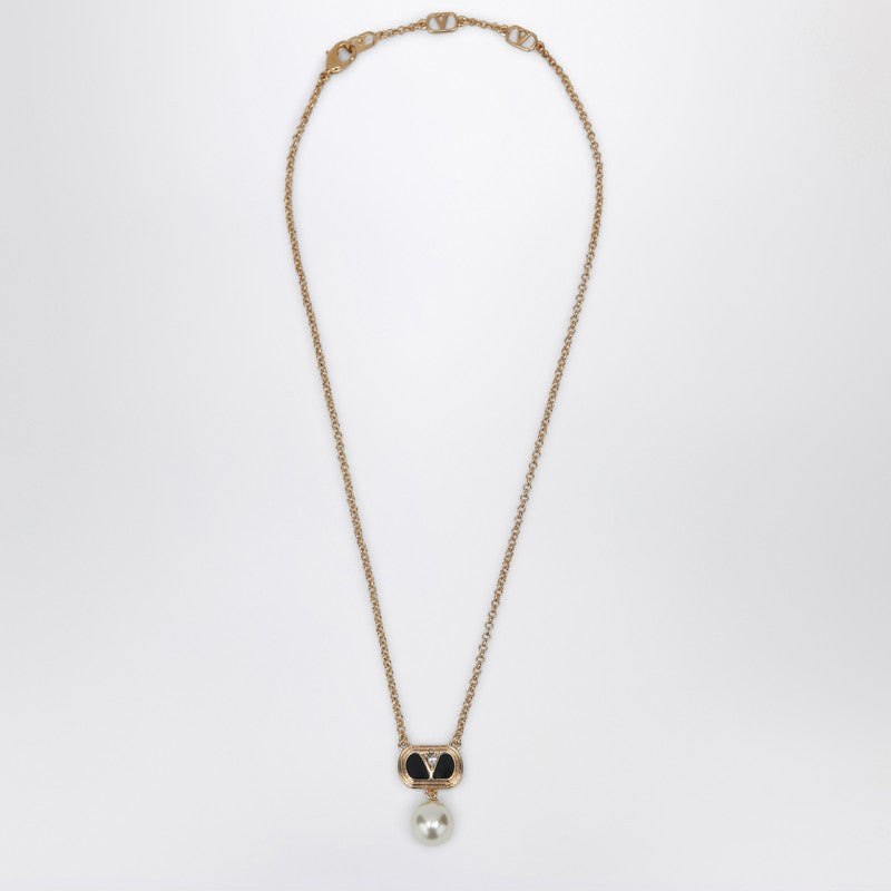 Valentino Garavani Ovalette Necklace With Swarovski Pearl Women - 1