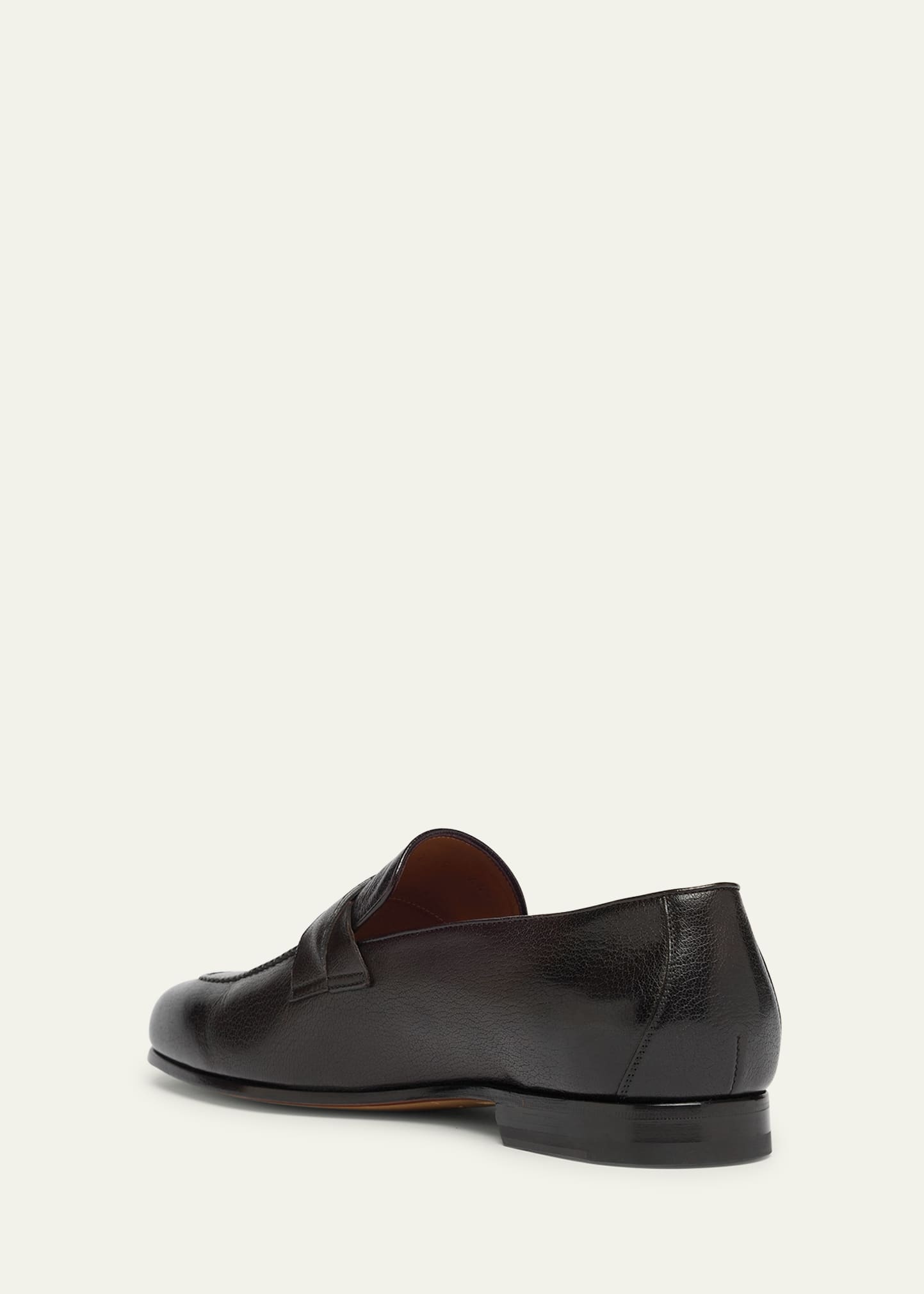 Men's Gigi Grained Leather Twisted Buckle Loafers - 4