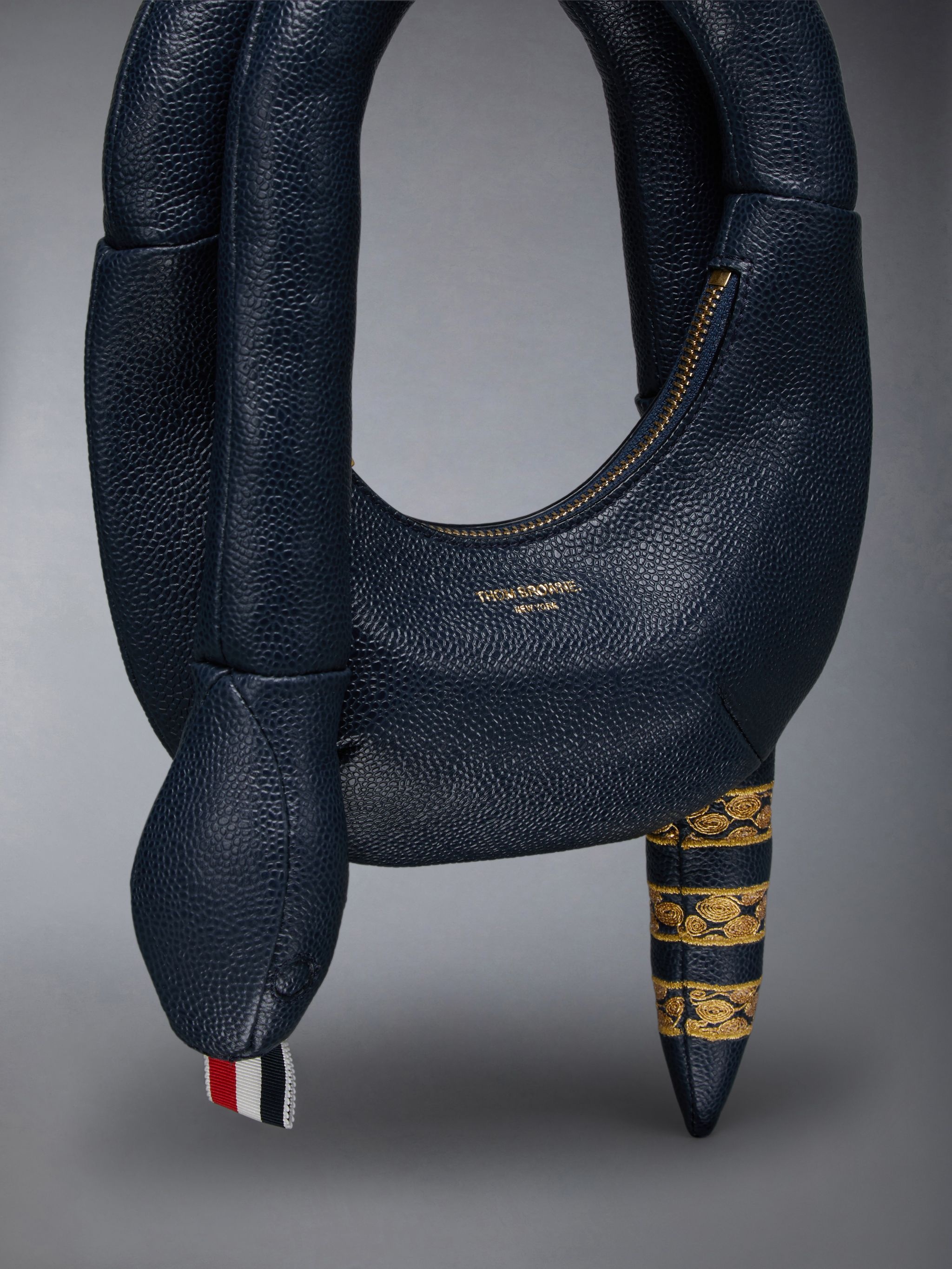 LUNAR NEW YEAR PEBBLE GRAIN 4-BAR SNAKE BAG - 6