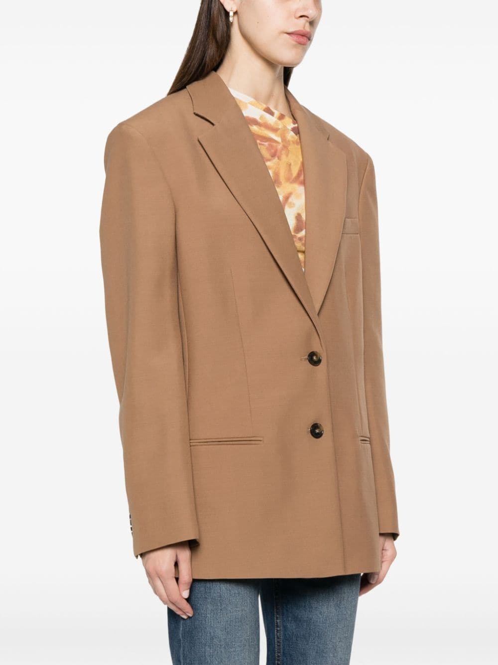 single-breasted wool blazer - 3