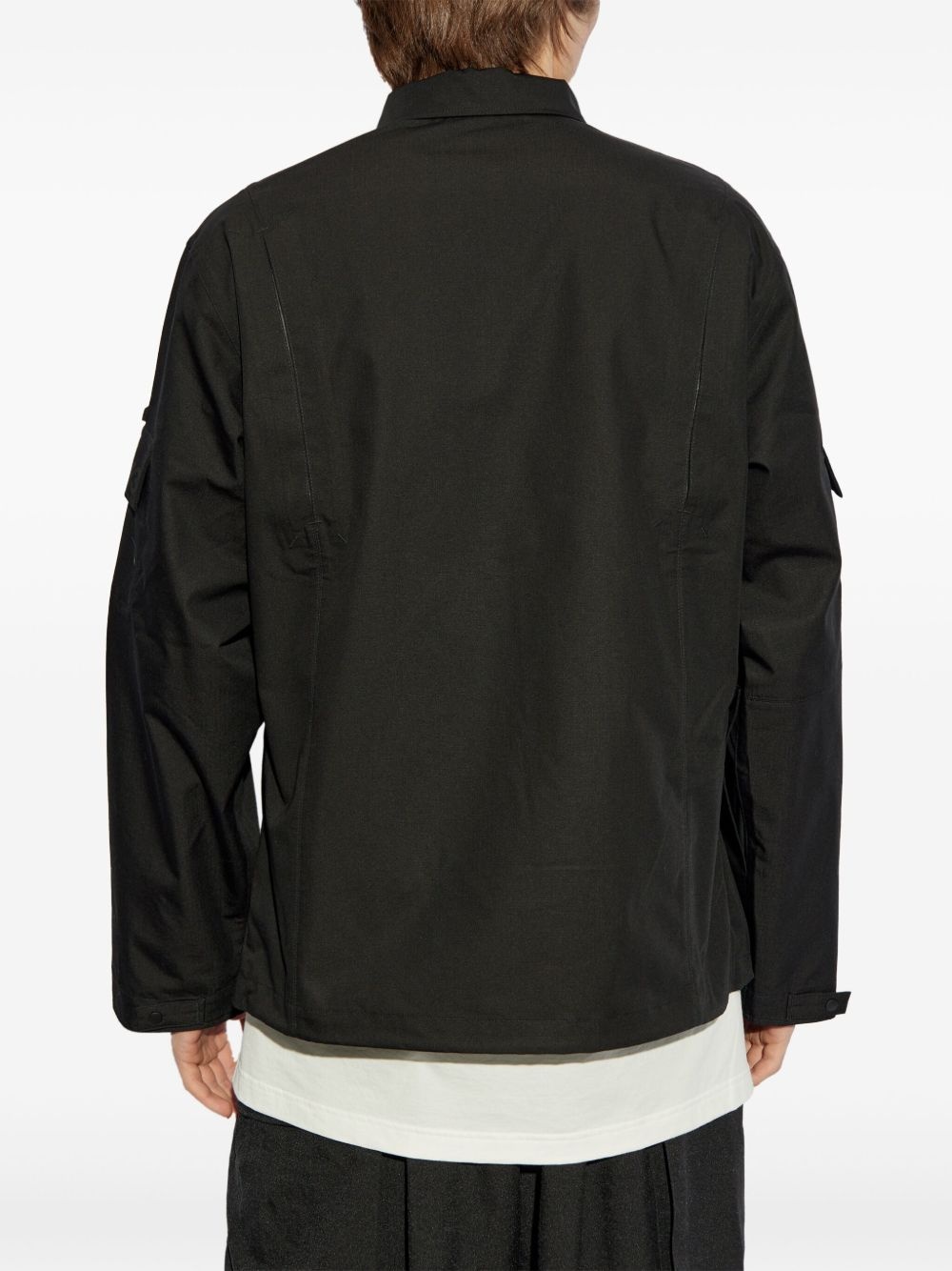 cotton-blend shirt jacket - 4