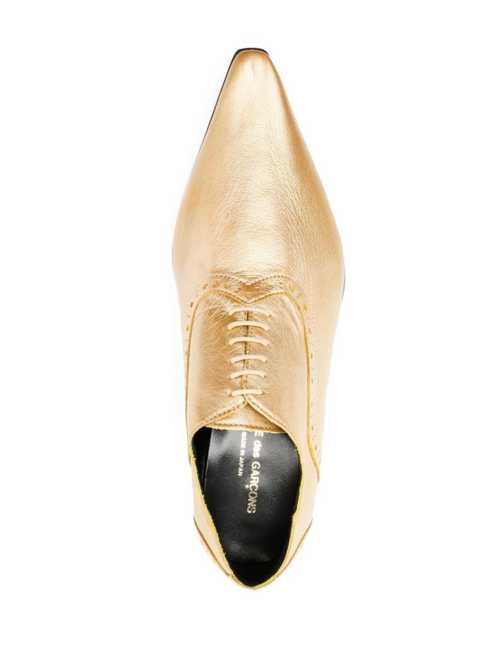 kitten heel pointed-toe brogues - 4