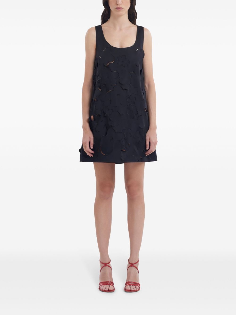 textured-finish mini dress - 3