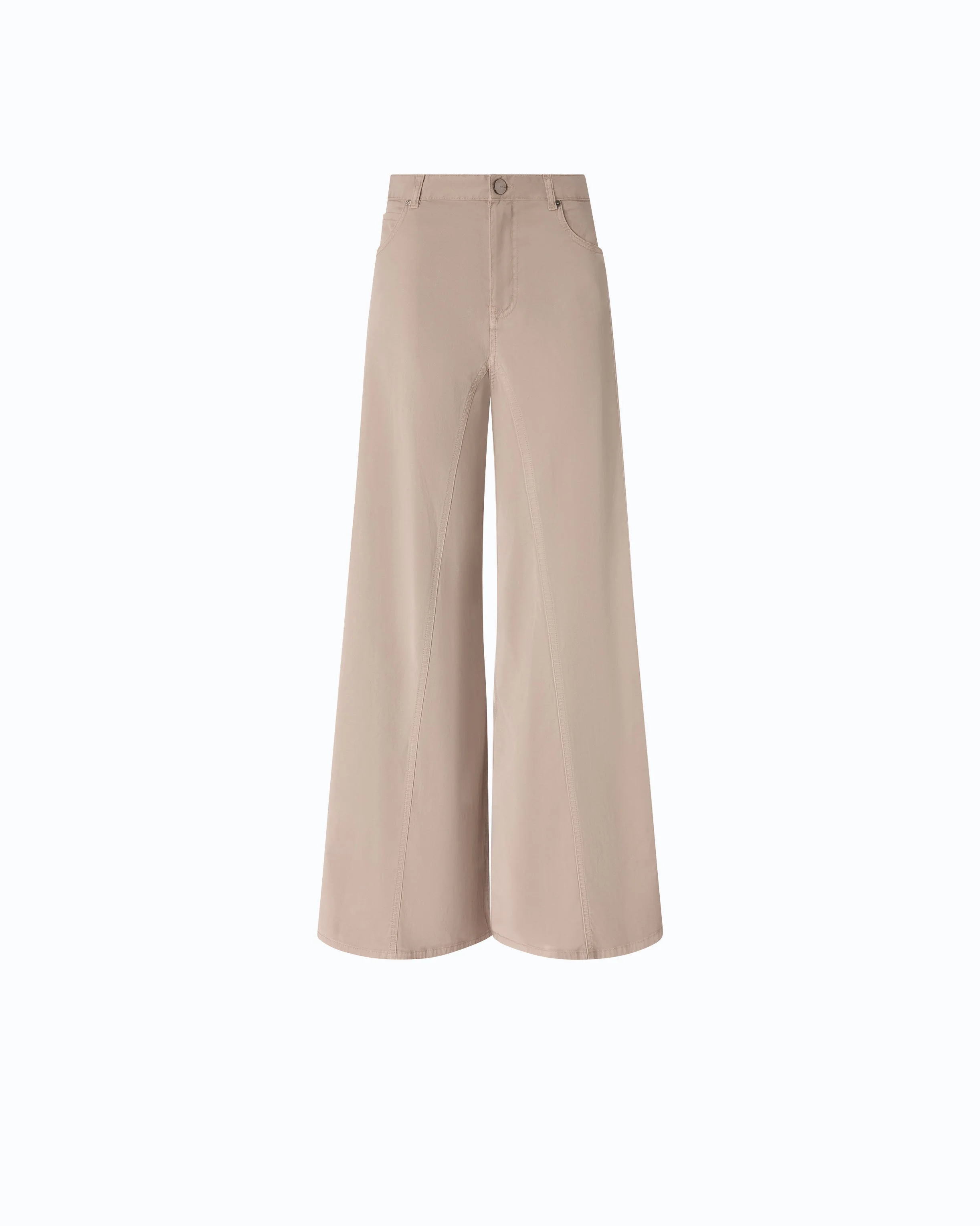 FLARED GABARDINE JEANS WITH SUPER WIDE LEG - 1
