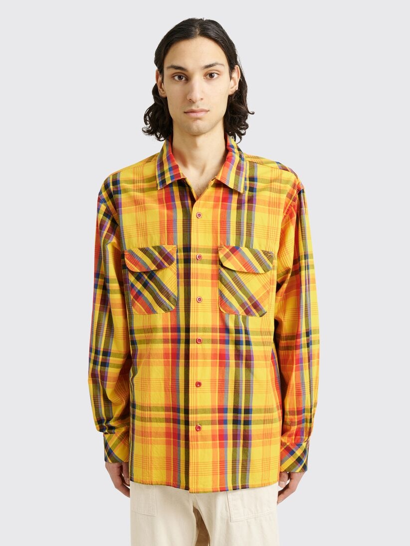 ENGINEERED GARMENTS COTTON PLAID CLASSIC SHIRT GOLD - 1