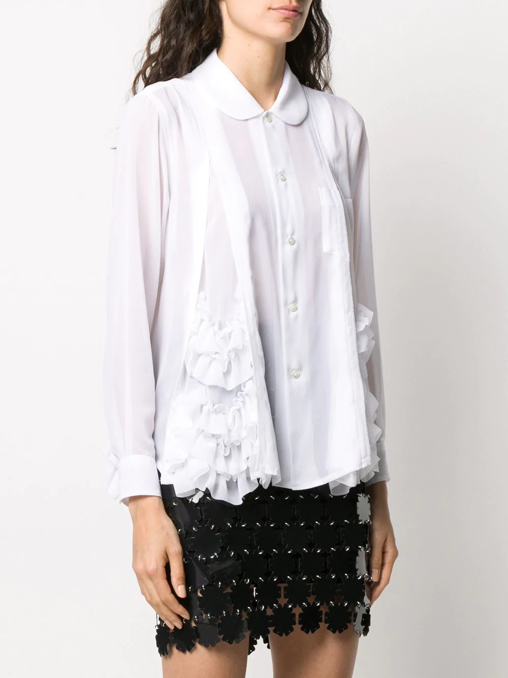 ruffled long-sleeve shirt - 3