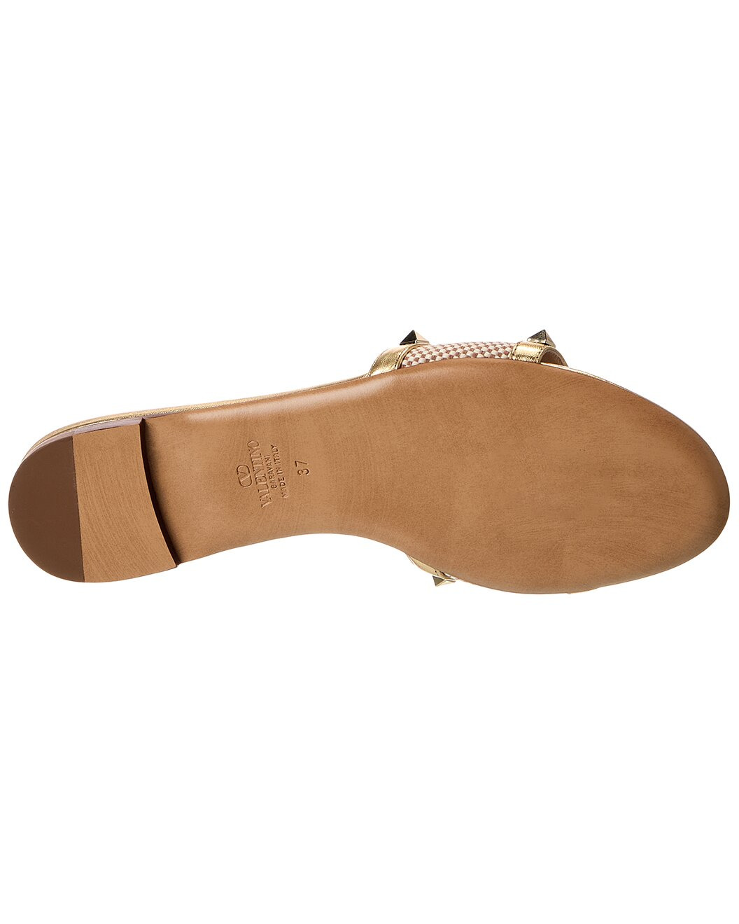 Valentino Rockstud Canvas & Leather Sandal - 4