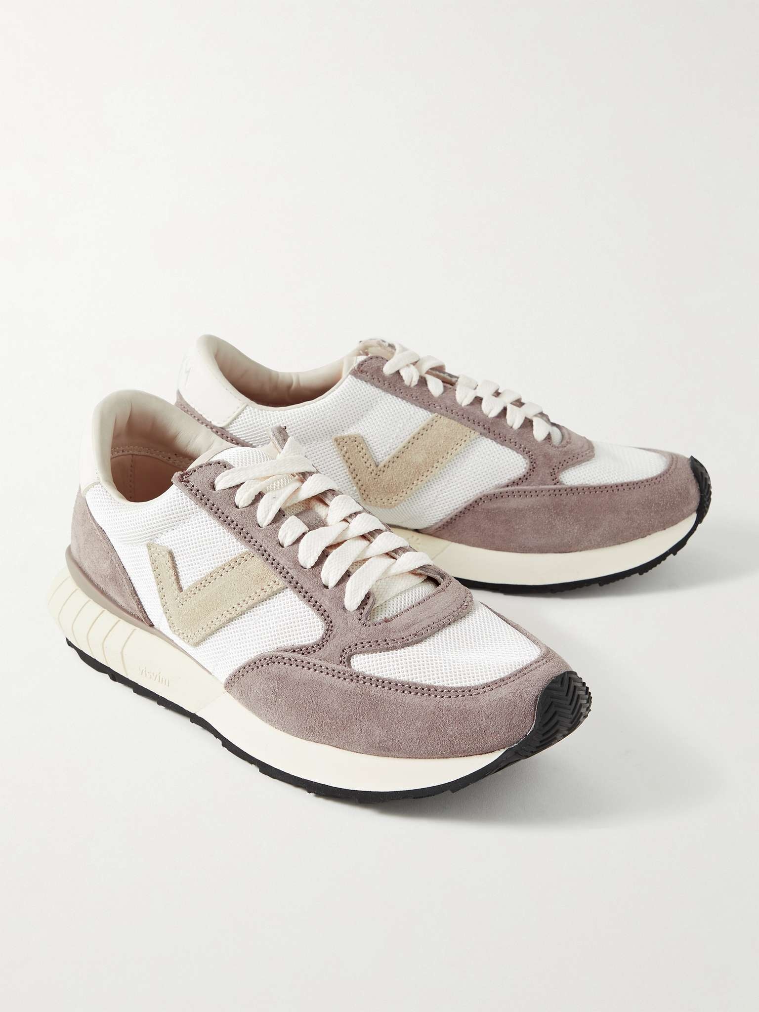 Dunand Suede and Leather-Trimmed Mesh Sneakers - 8