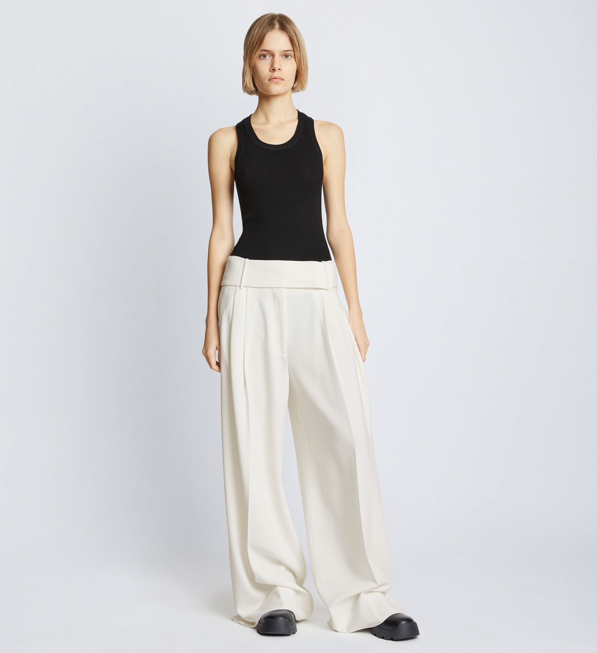 Matte Viscose Crepe Pants - 2