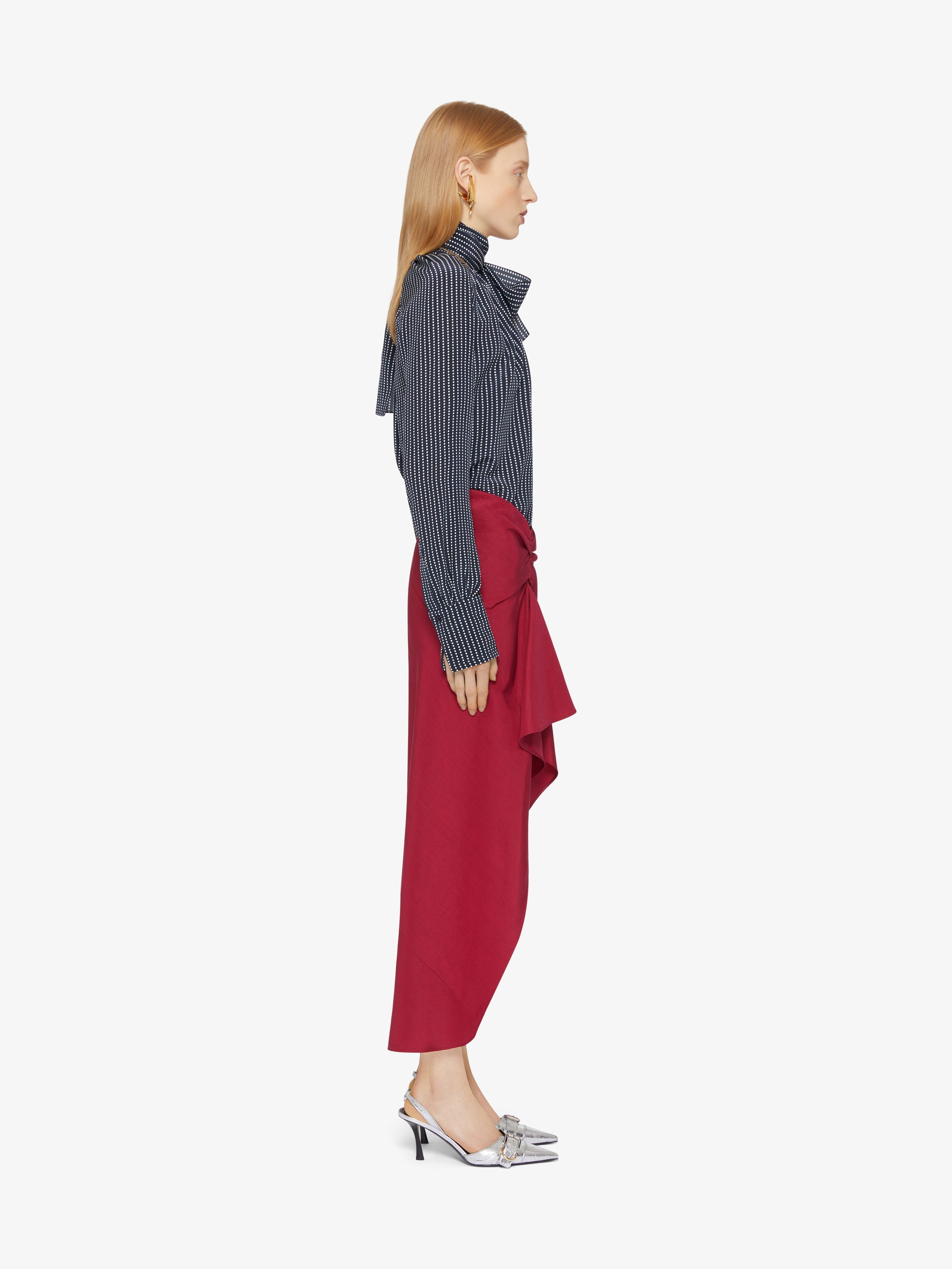 POLKA DOTS BLOUSE IN SILK WITH LAVALLIÈRE - 3