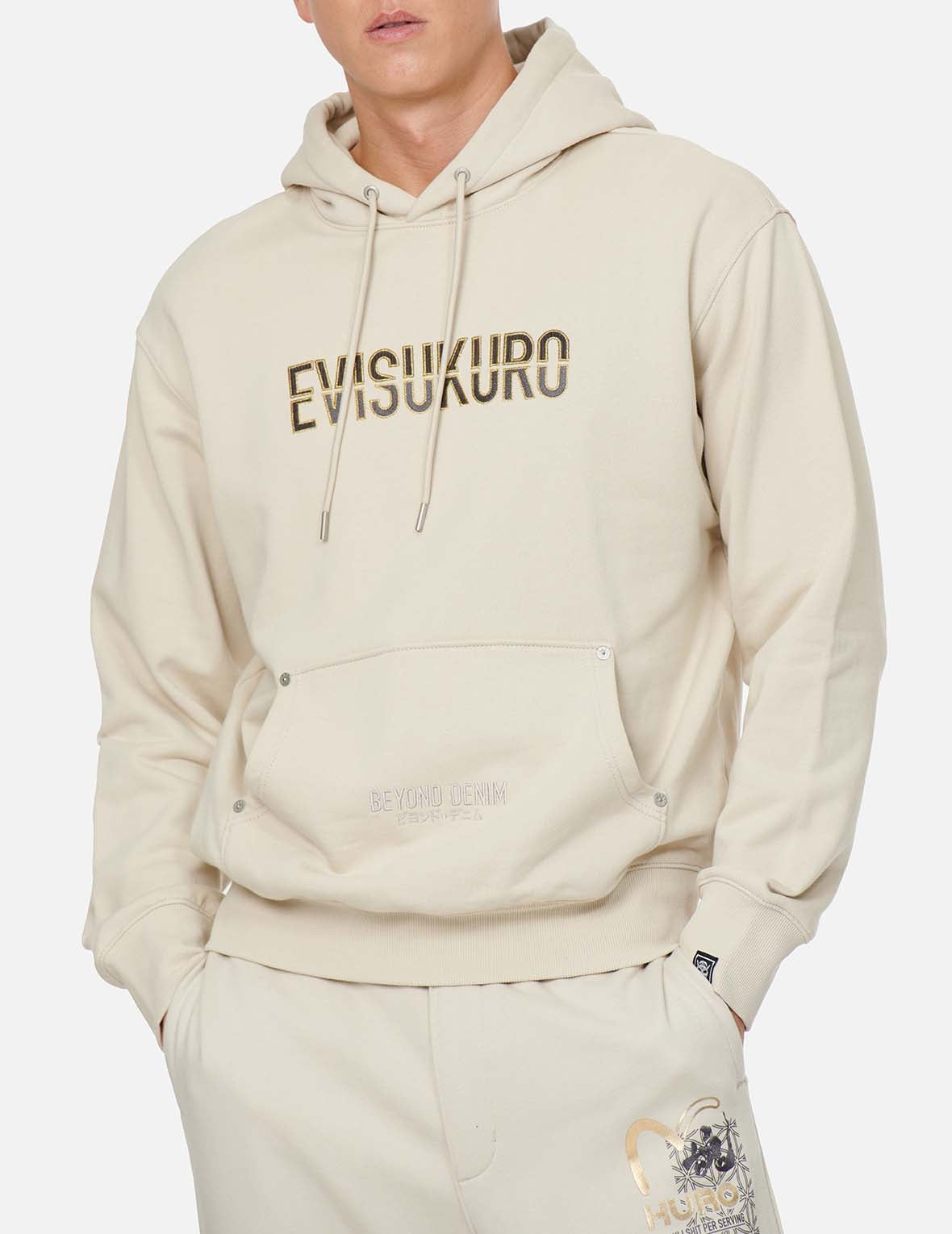 Two-tone Logo Embroidered Hoodie - 7