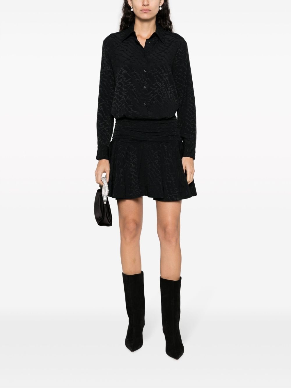 Arzach logo-jacquard shirtdress - 2
