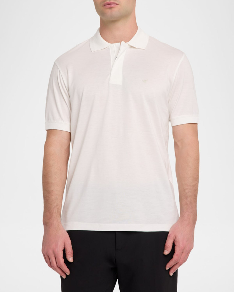 Men's Lyocell and Cotton Quarter-Zip Polo Shirt 4