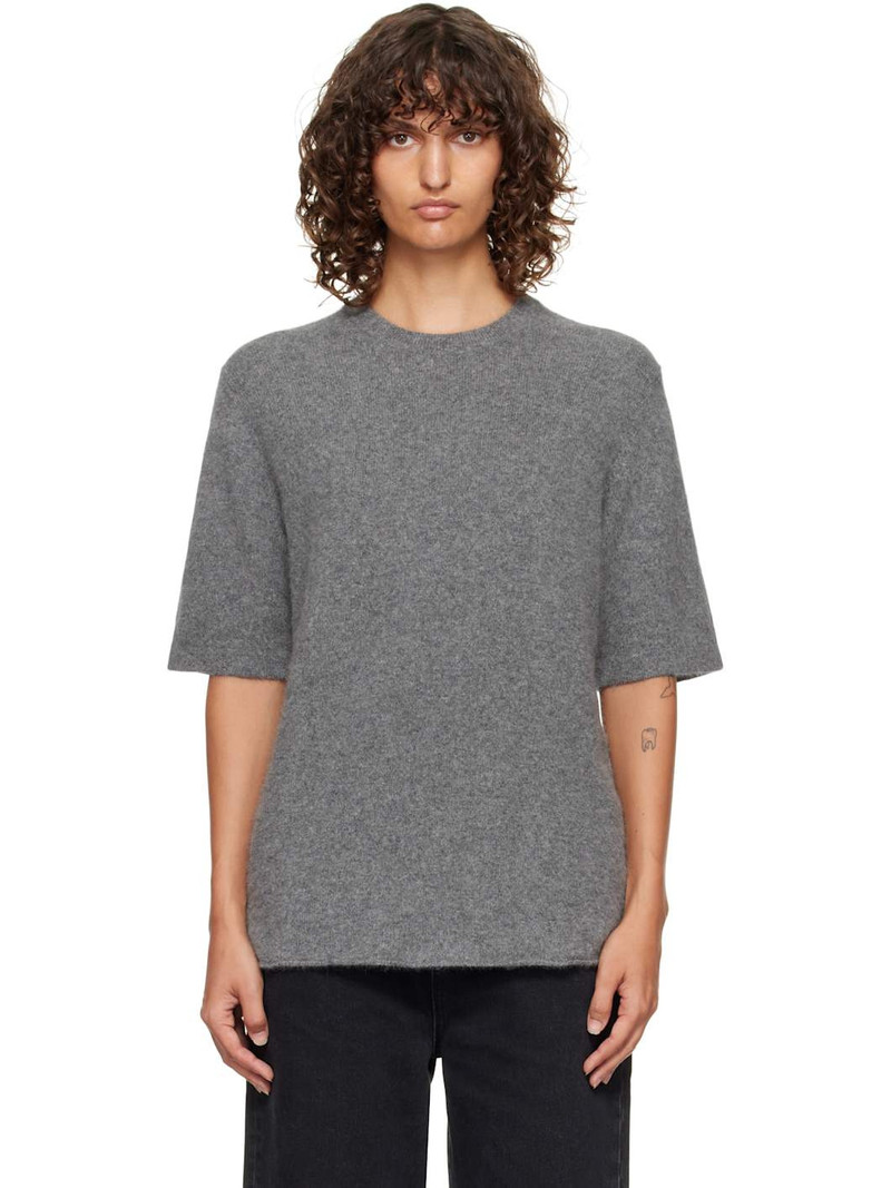 Gray Raven Yak Blend Short Sleeves Sweater 1
