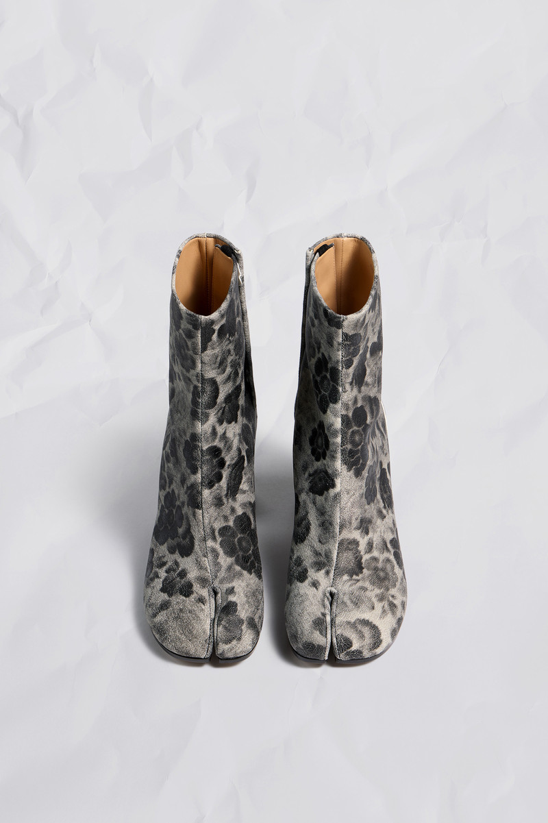 Tabi Ankle Boots Crackle Flower Print 5