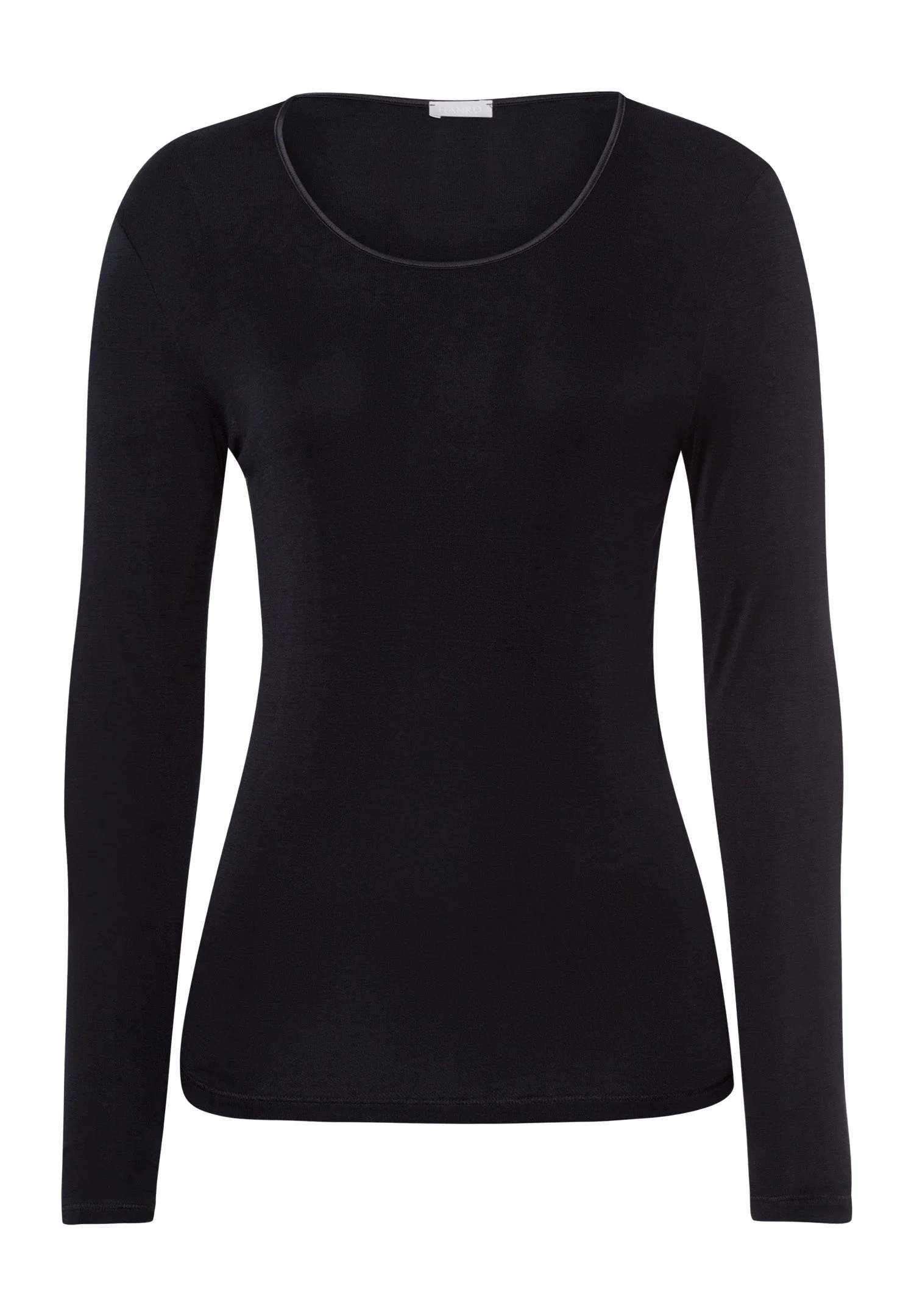 Pure Silk Fitted Silk Crew Neck Top - 1