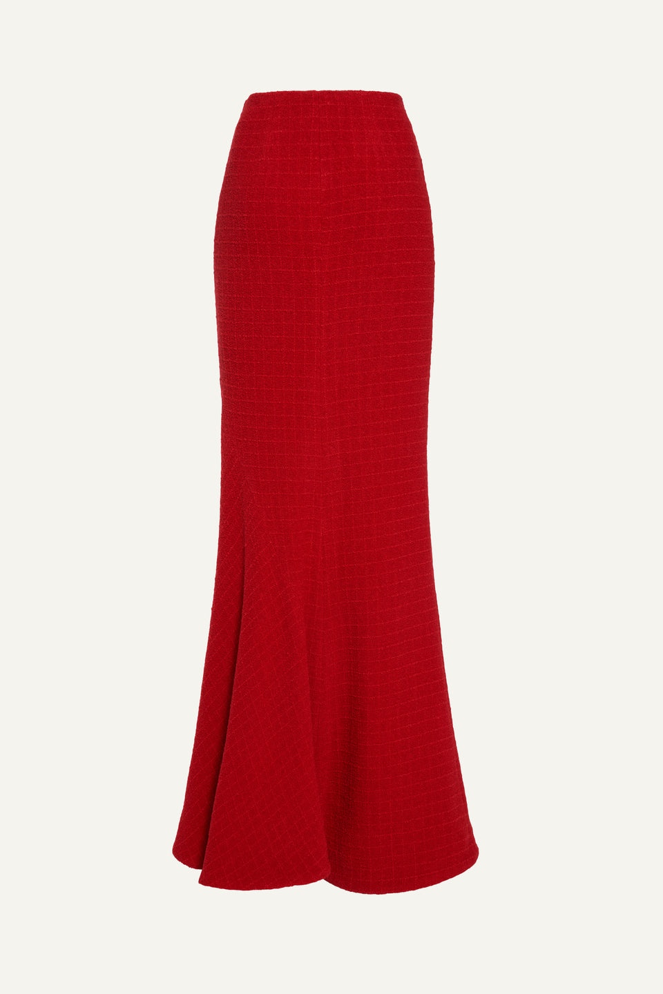 CHECKED TWEED BOUCLE LONG SKIRT - 2