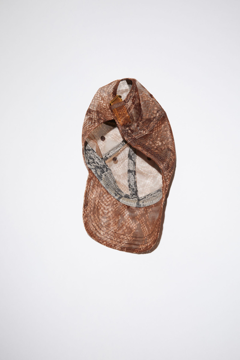 Acne Studios Mesh baseball hat - Rust red outlook