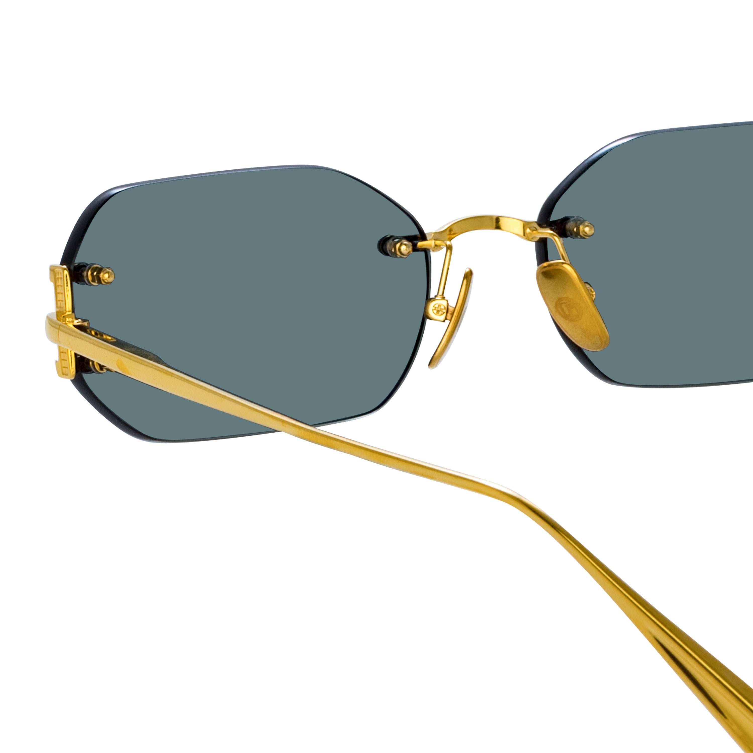 MAGALI ANGULAR SUNGLASSES IN YELLOW GOLD - 4