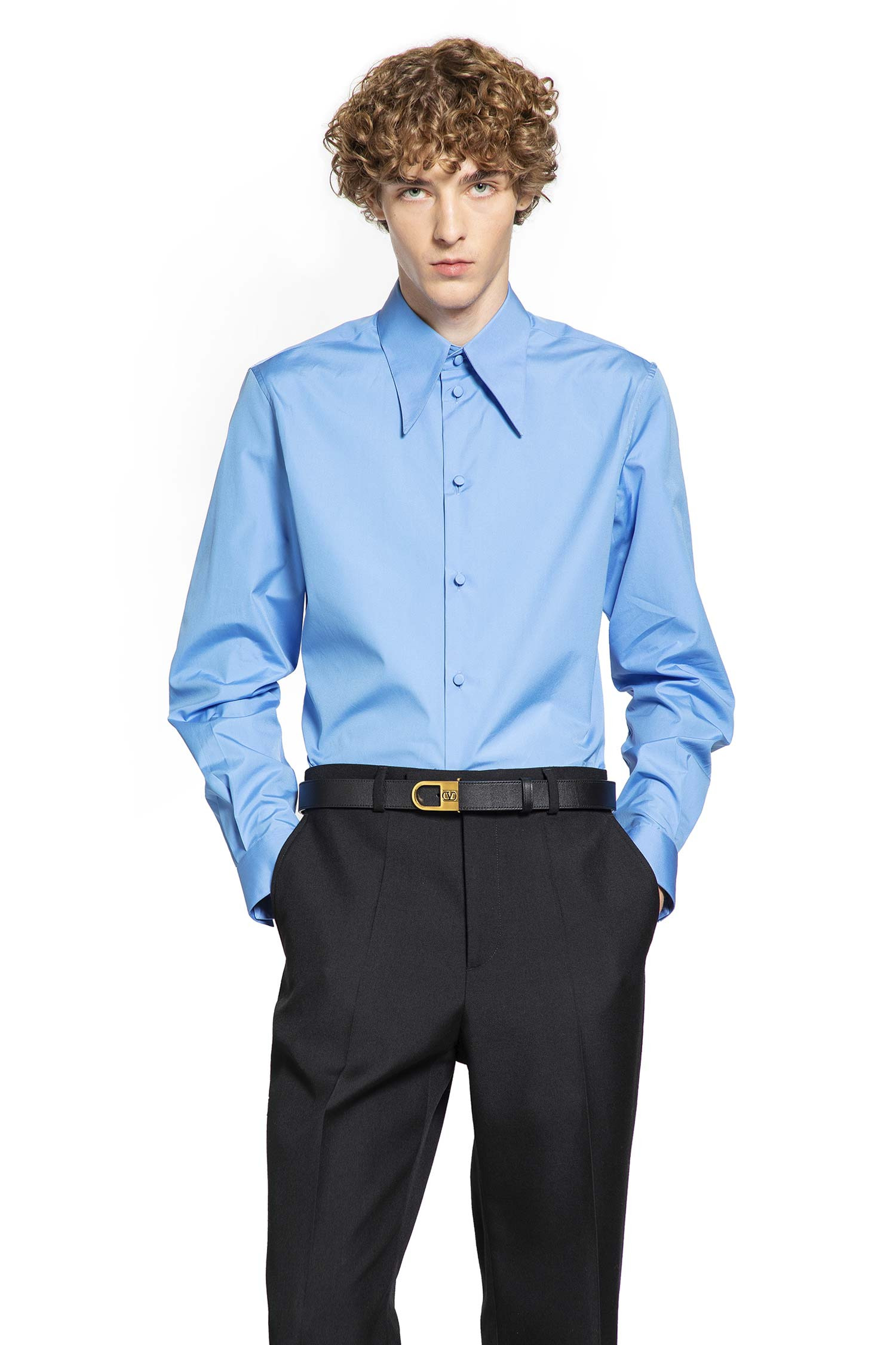 Valentino Man Blue Shirts - 5
