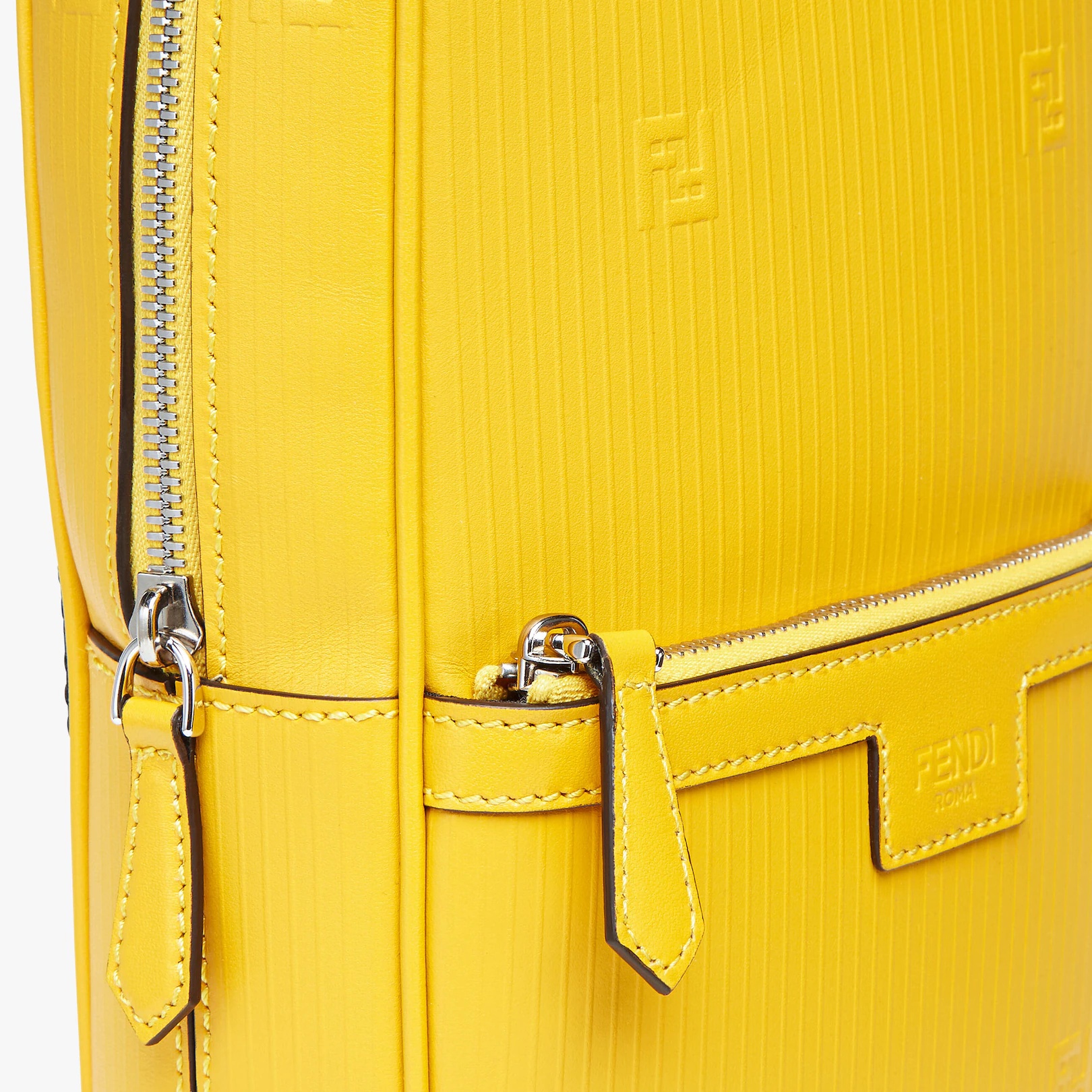 Yellow leather backpack - 4