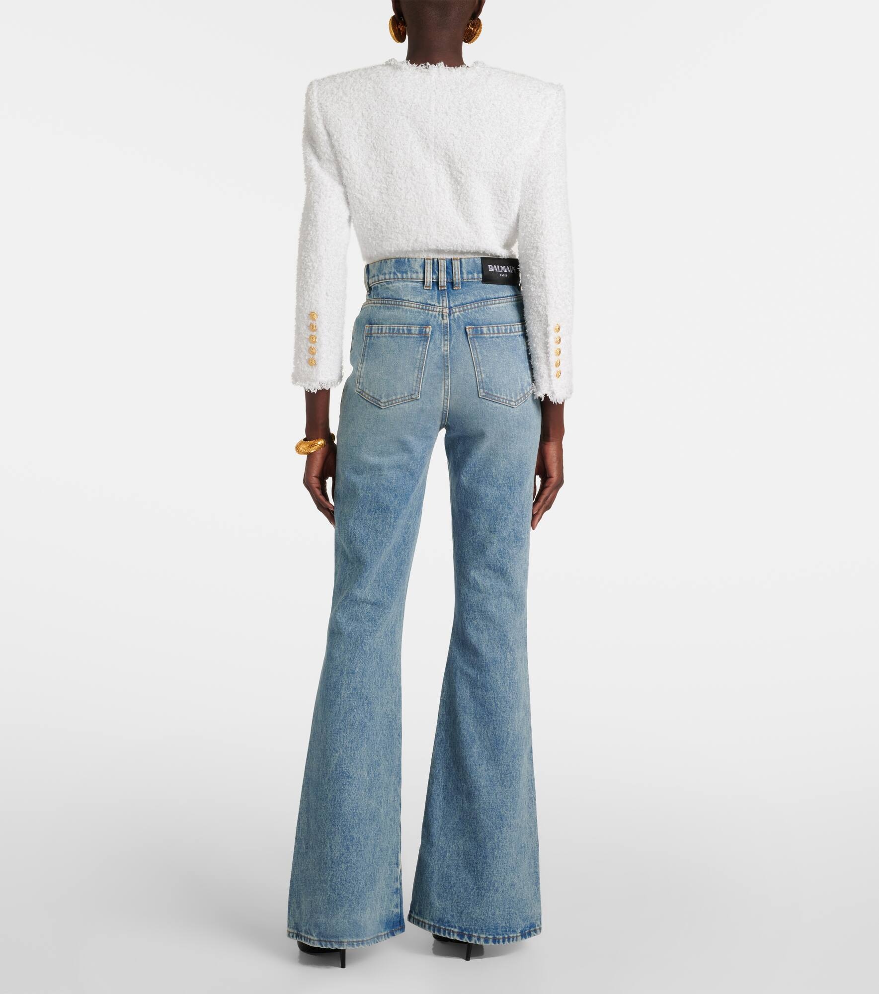High-waisted flared jeans - 3