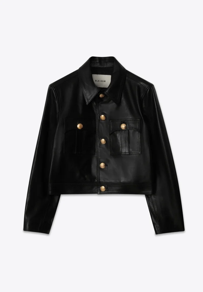 LEATHER JACKET 74 BLACK - 1