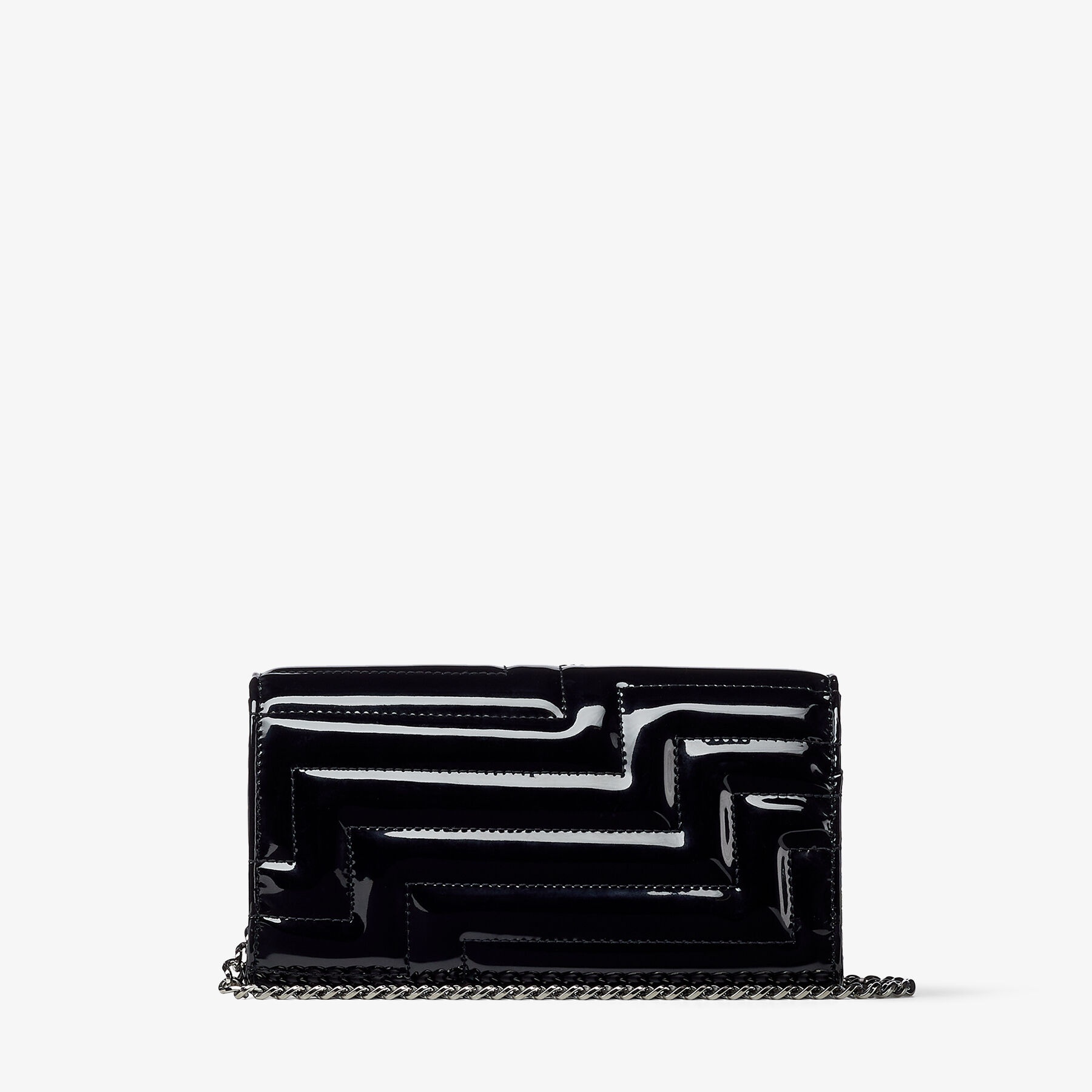 Varenne Wallet/chain
Black Patent Wallet with Chain Strap - 7