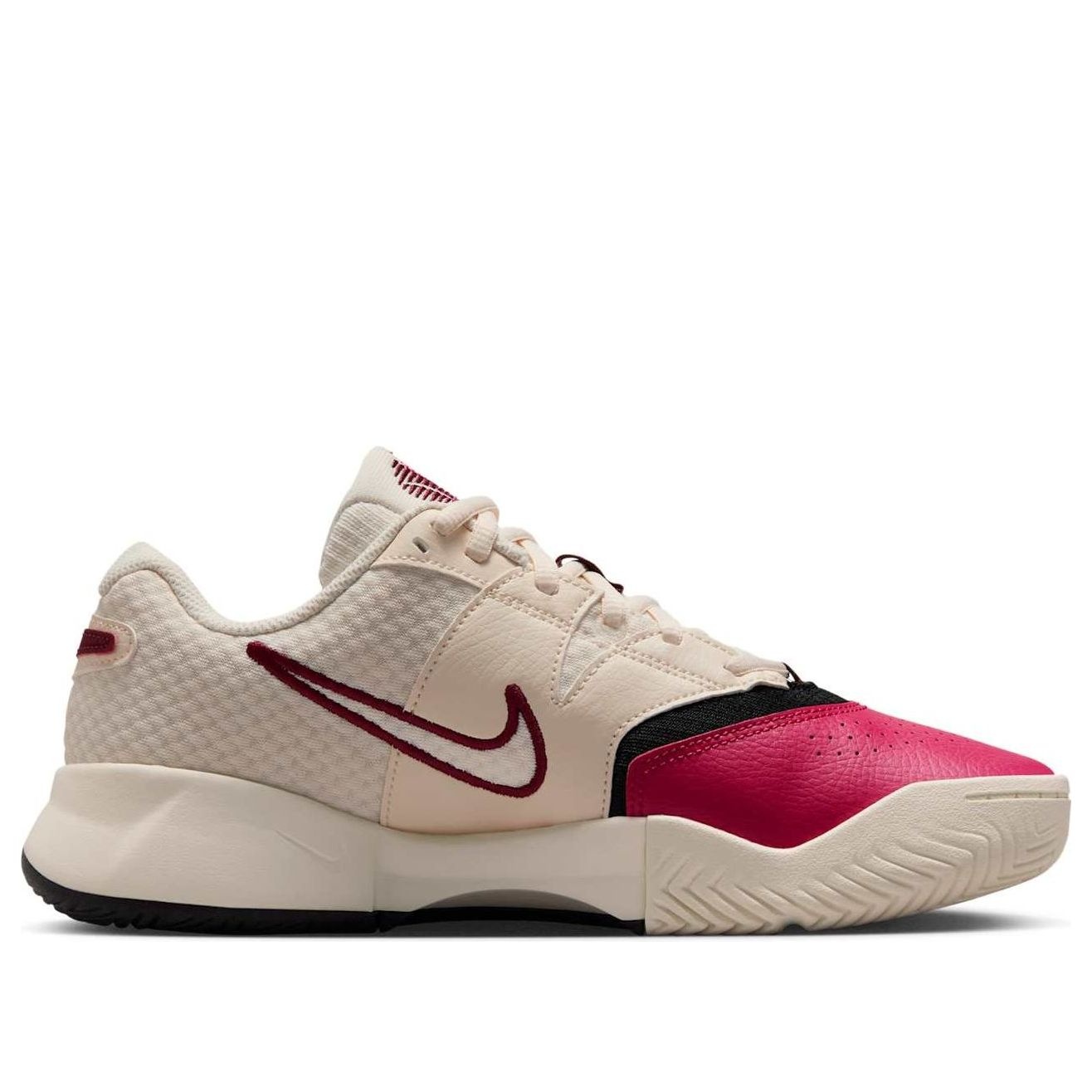 (WMNS) Nike Court Lite 4 'Pale Ivory Sail Black Team Red' FD6575-103 - 2