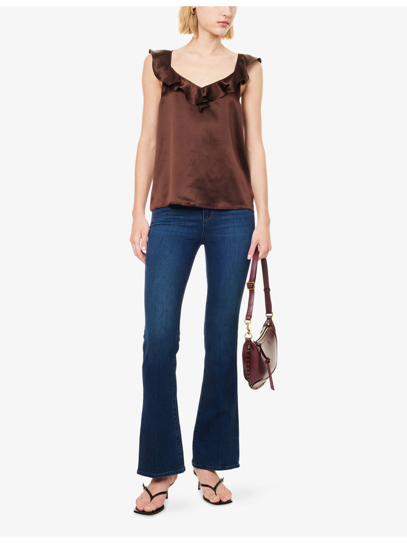 PAIGE Laurel Canyon Flared Stretch-Denim Blend Jeans outlook