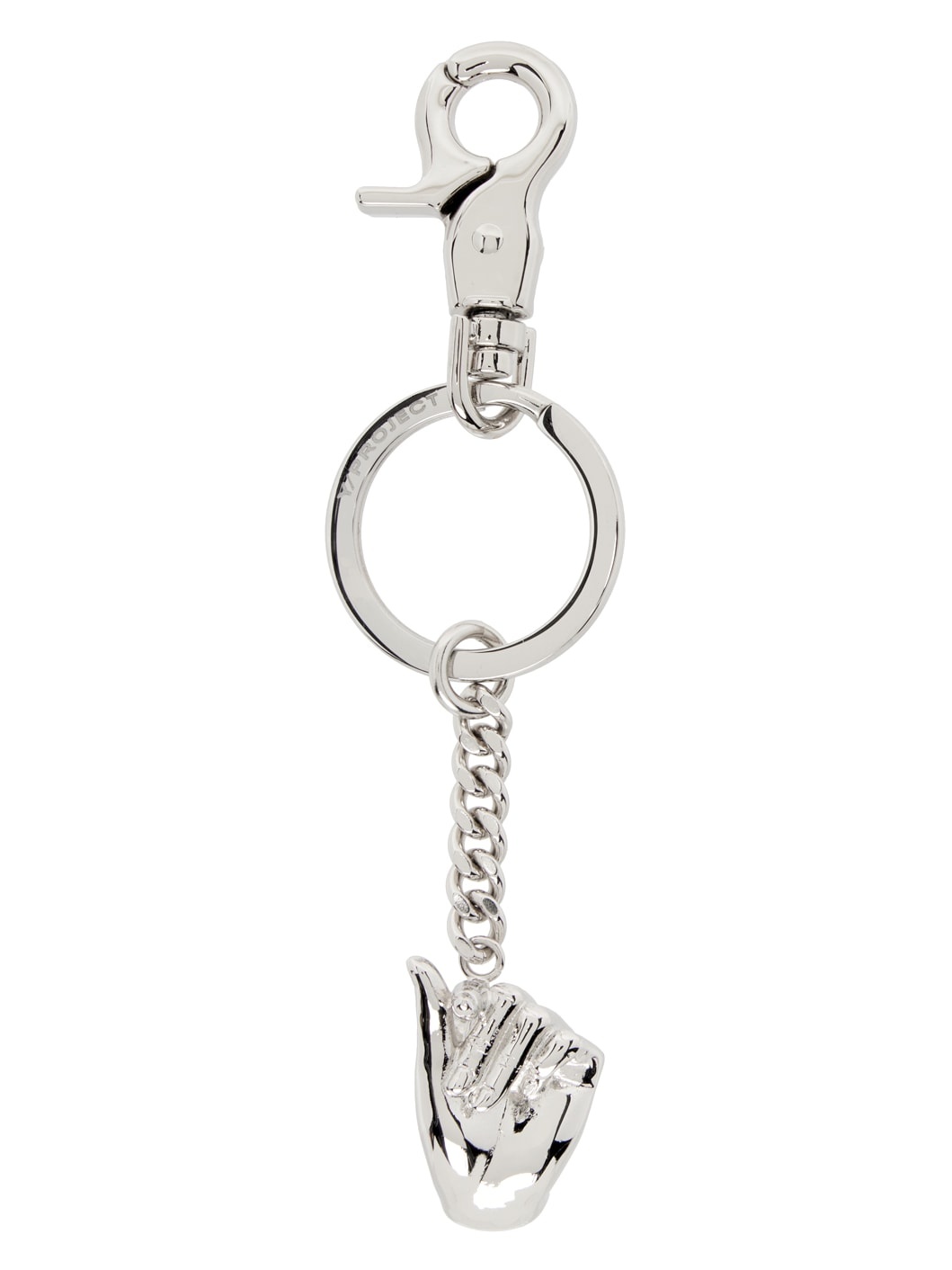 Silver Mini Finger Heart Keychain - 1