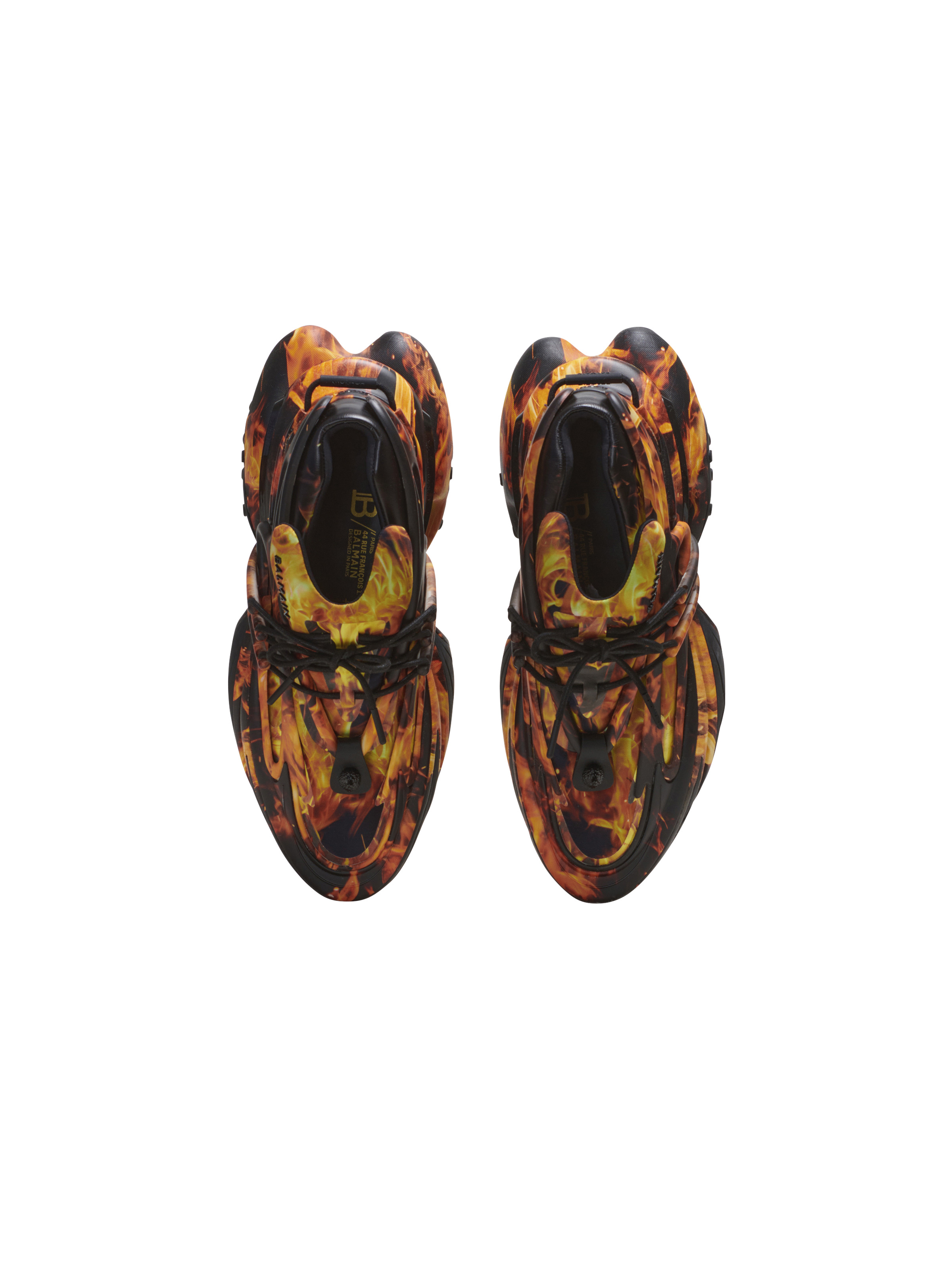 Unicorn trainers in Fire print neoprene and leather - 3