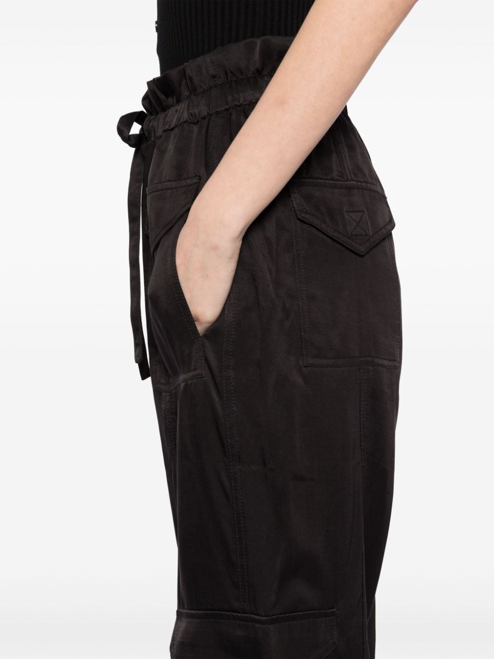 washed satin trousers - 5