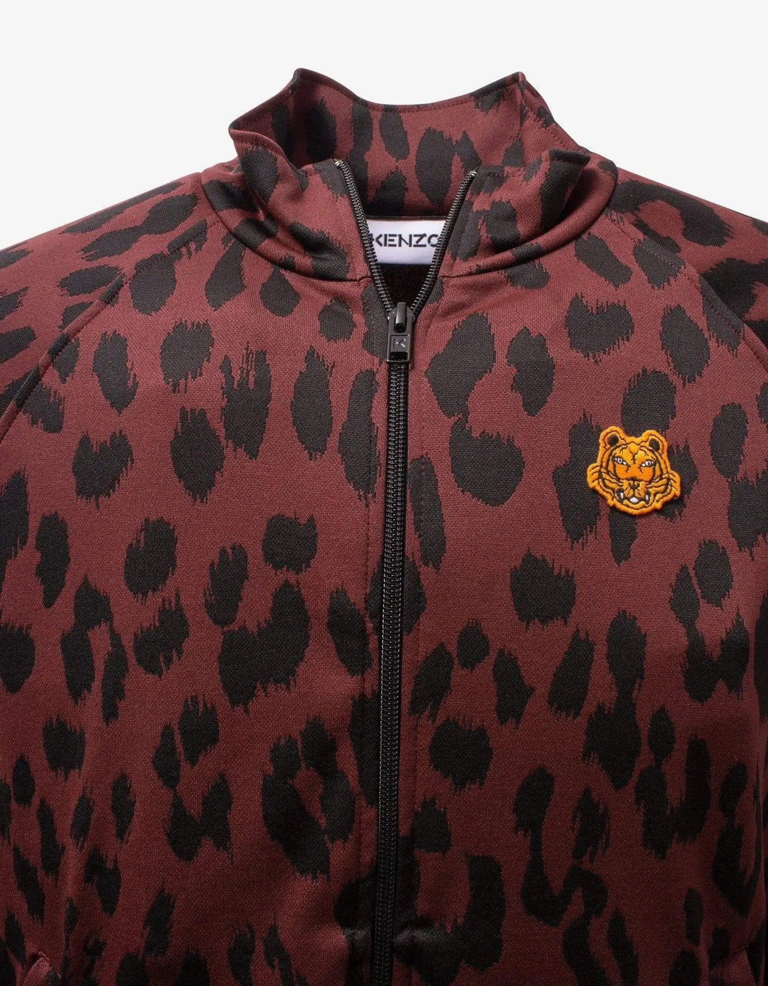 Kenzo Bordeaux Leopard Print Track Jacket - 2