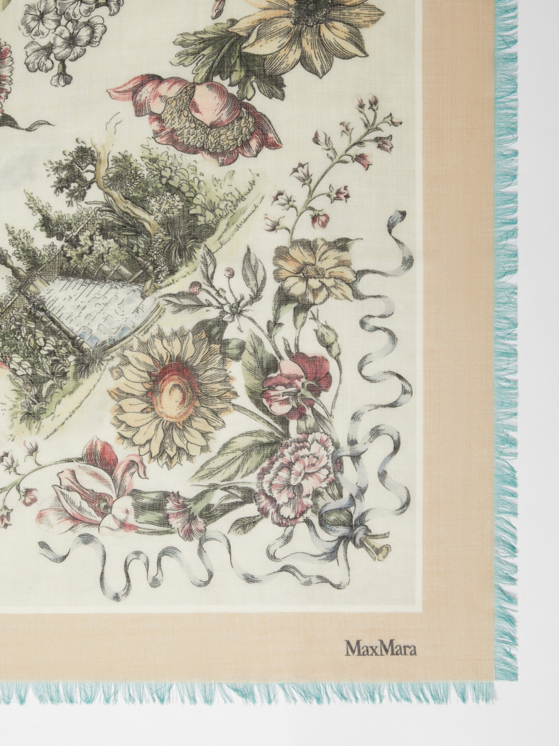 Max Mara FRIDA Printed silk oversized scarf outlook
