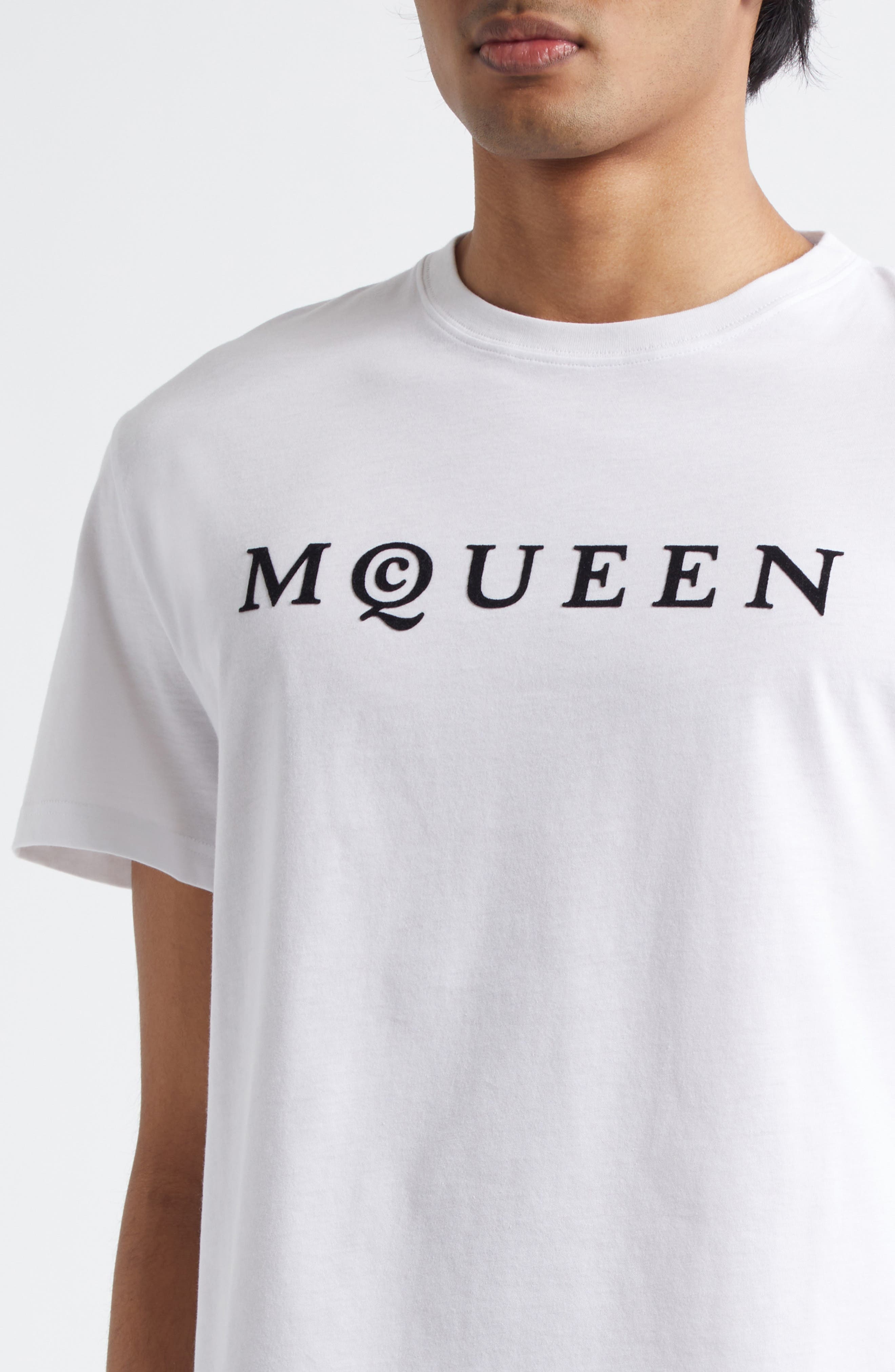 McQueen Logo Graphic T-Shirt in White /Black at Nordstrom - 4