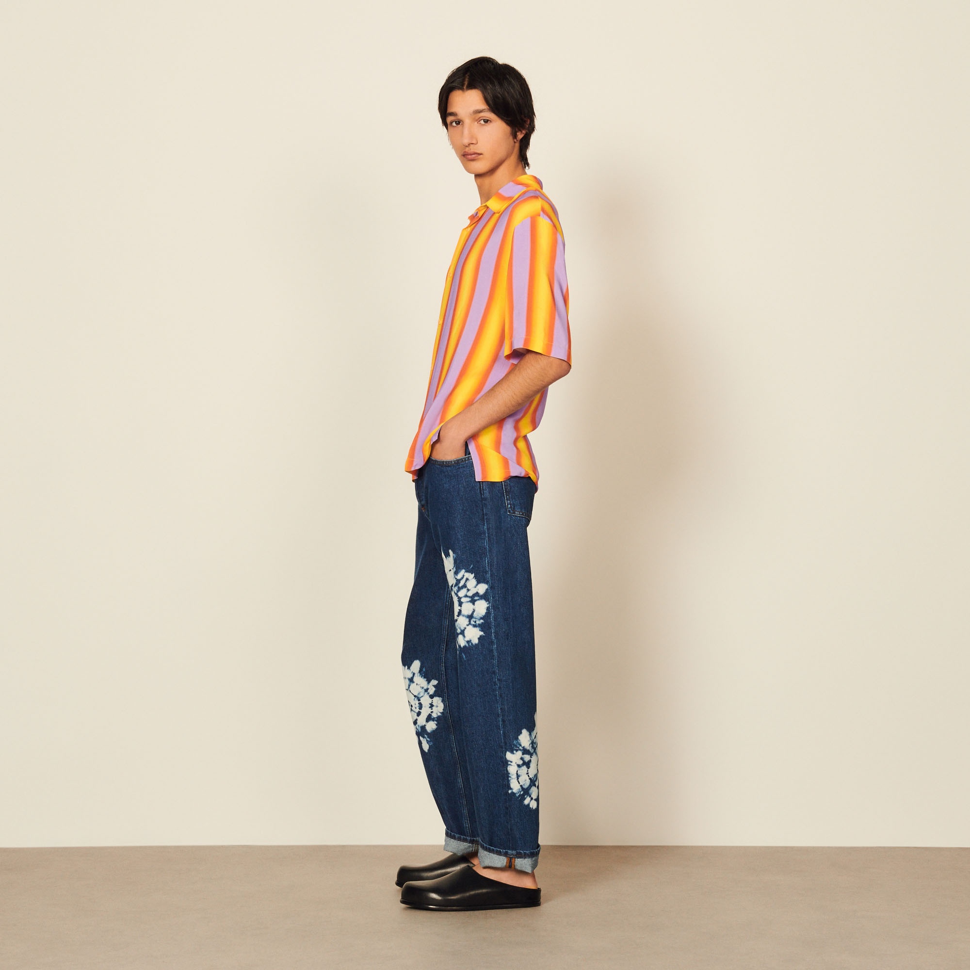 Striped flowing shirt - 4