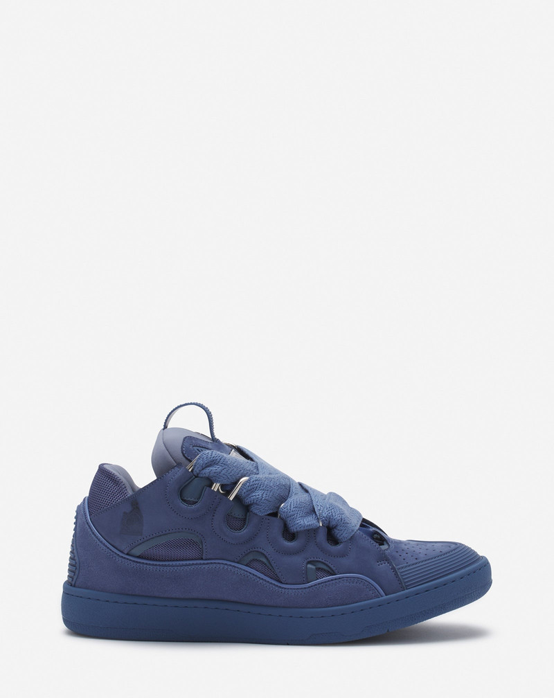 LEATHER CURB SNEAKERS - 1