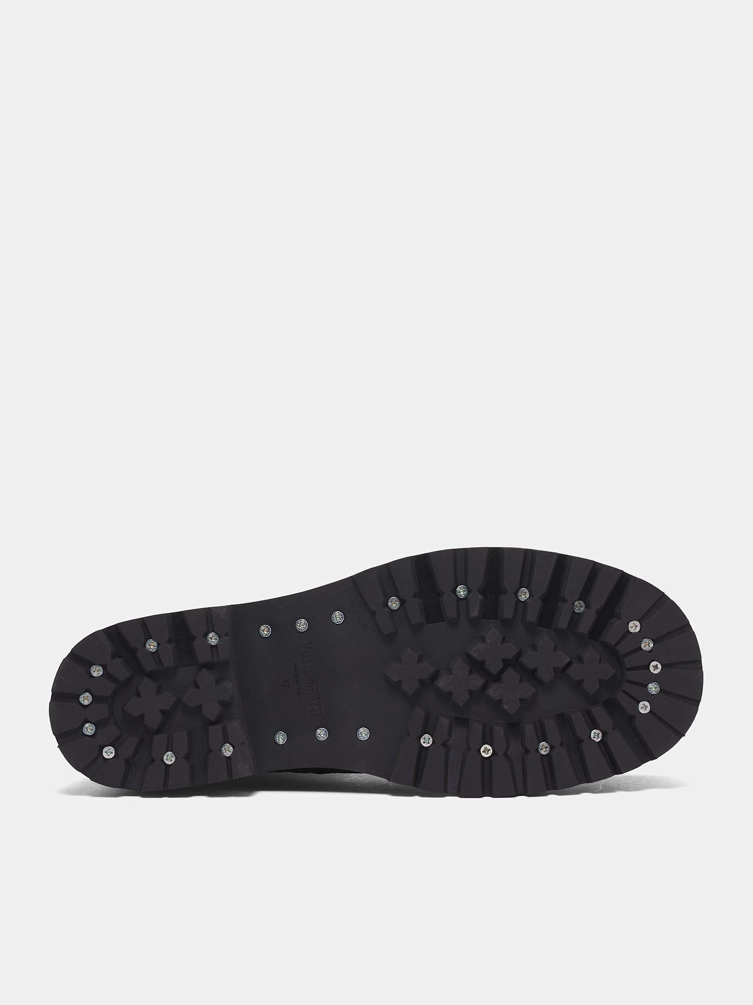 Black Stomp Combat Boots - 6