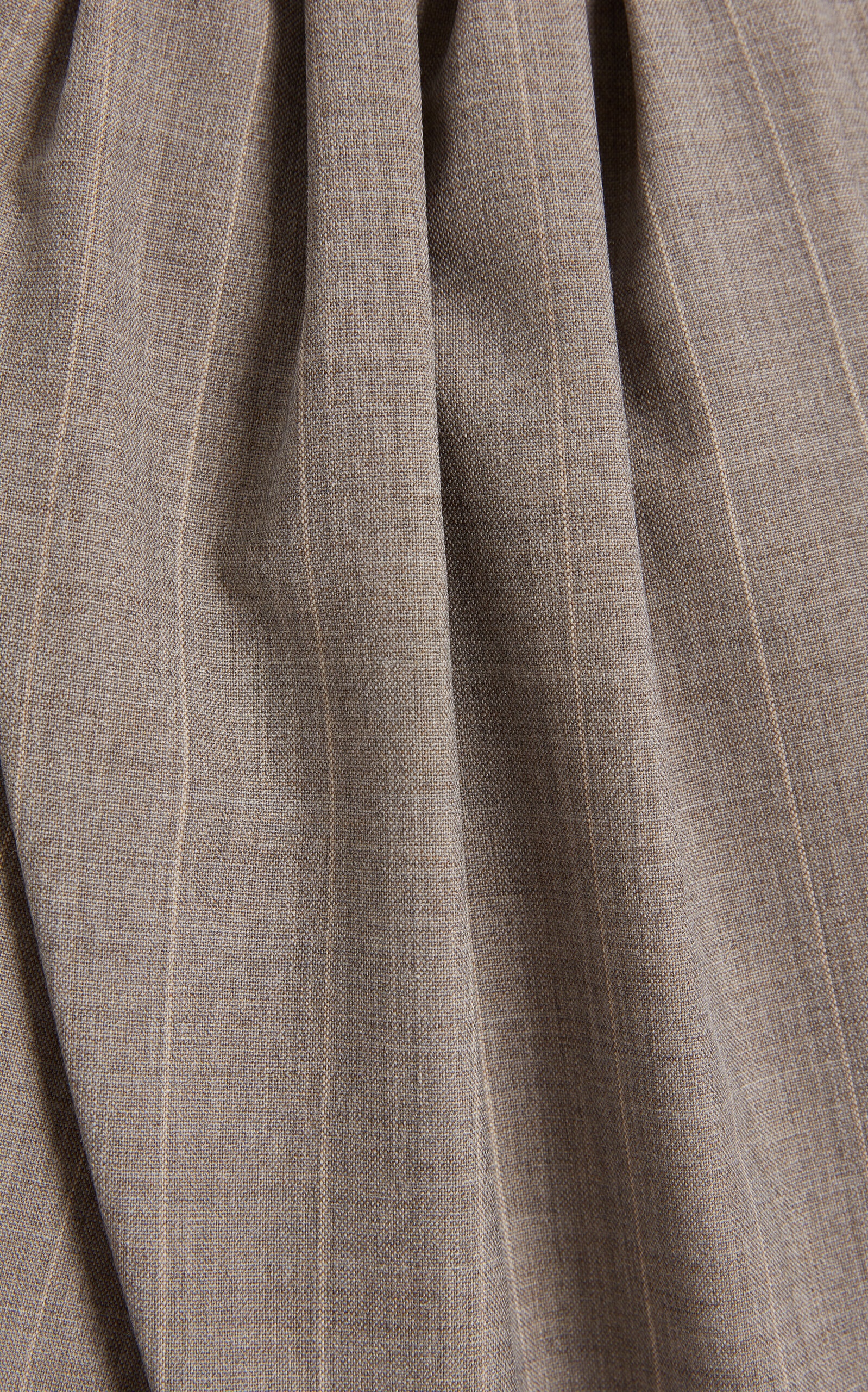 Draped Wool Melange Midi Skirt grey - 4