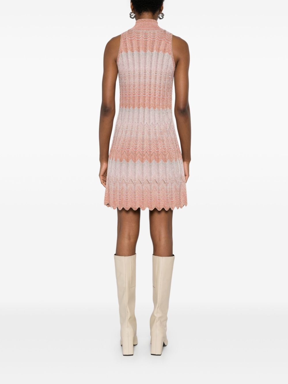 Greek-motif mini dress - 4