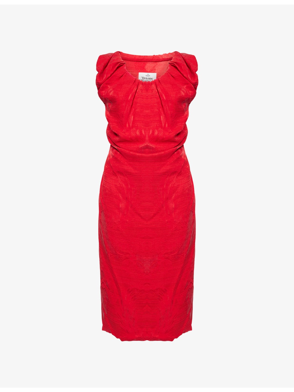 Ginnie Amber Draped Woven Midi Dress - 1